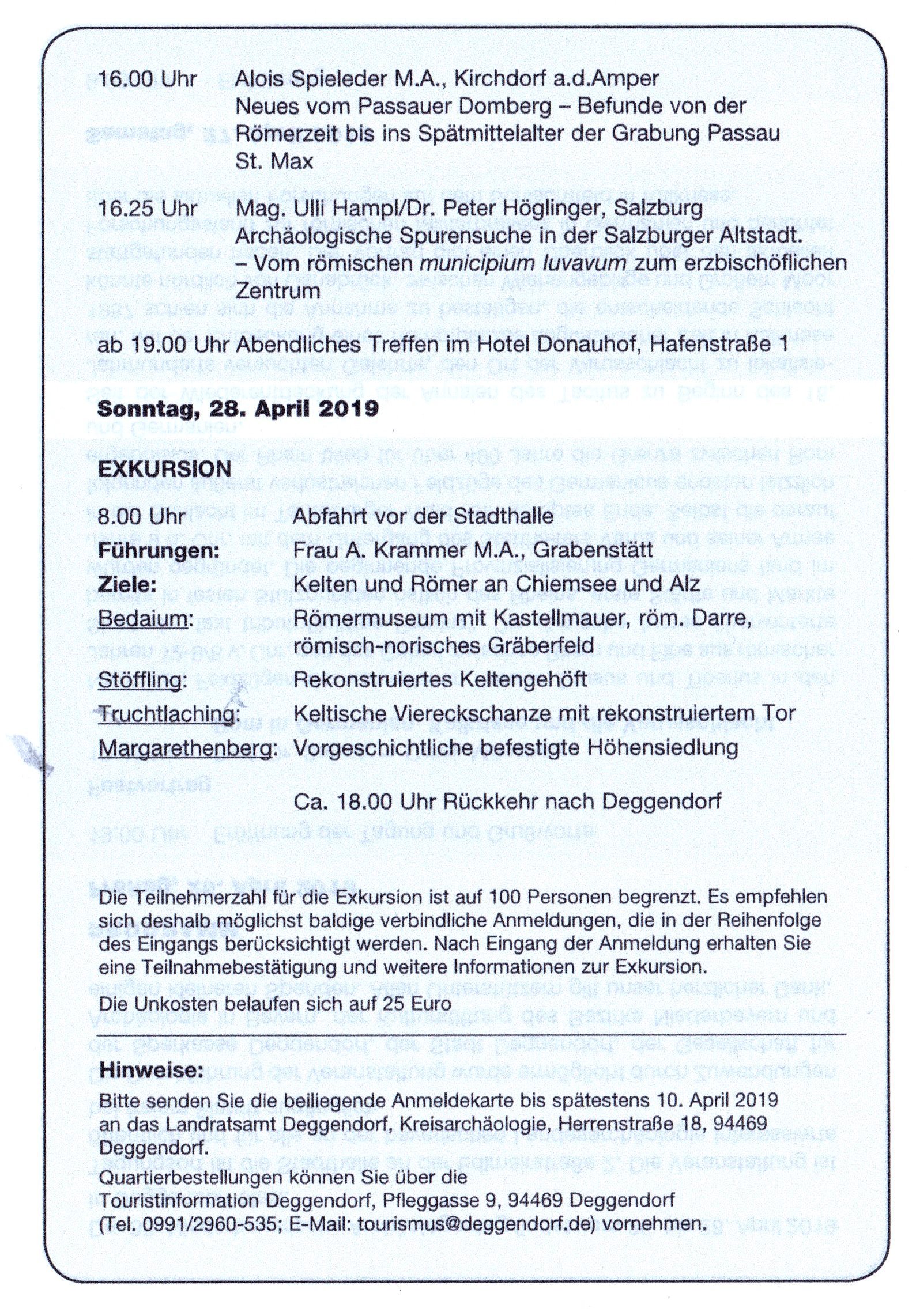 38. Niederbayerischer Archäologentag