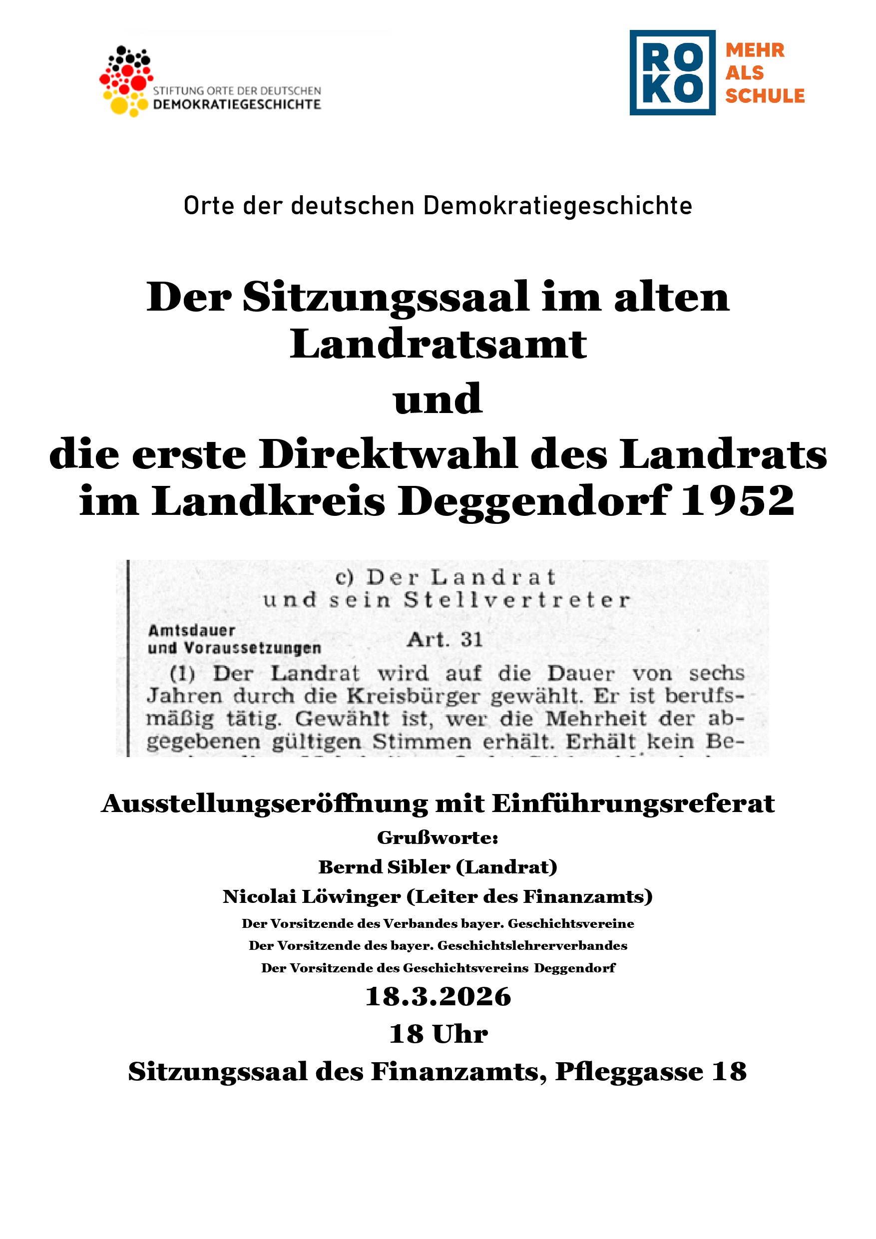 1. Tag der Demokratiegeschichte